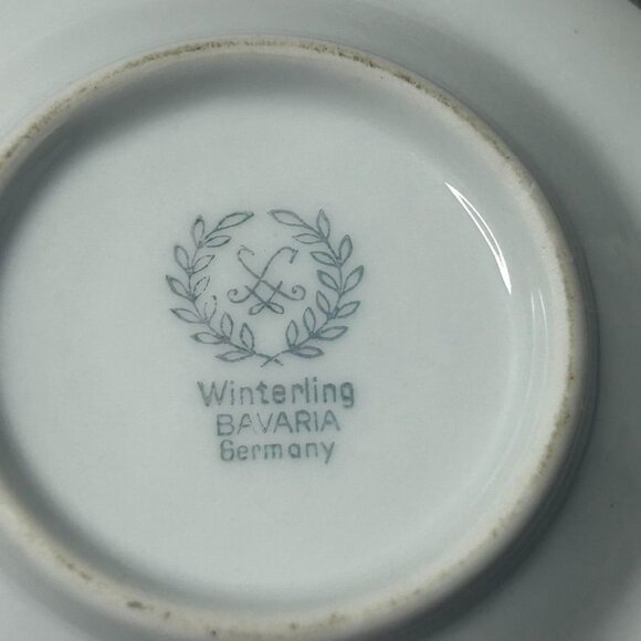 Set Of 4 Winterling Bavaria Porcelain Plates Romantic Scenes Gold Trim 4" each - Picture 3 of 4